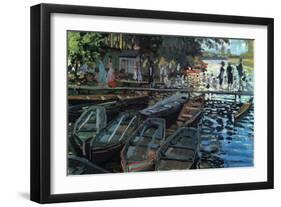 Bathers At La Grenoulli?-Claude Monet-Framed Art Print