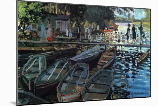 Bathers At La Grenoulli?-Claude Monet-Mounted Art Print
