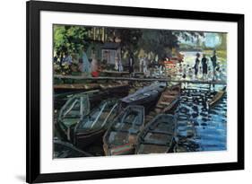 Bathers At La Grenoulli?-Claude Monet-Framed Art Print