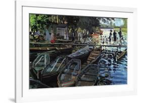 Bathers At La Grenoulli?-Claude Monet-Framed Art Print