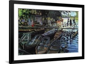 Bathers At La Grenoulli?-Claude Monet-Framed Art Print