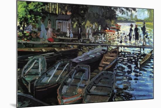 Bathers At La Grenoulli?-Claude Monet-Mounted Art Print