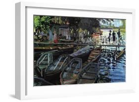 Bathers At La Grenoulli?-Claude Monet-Framed Premium Giclee Print