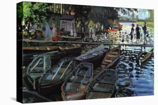 Bathers At La Grenoulli?-Claude Monet-Stretched Canvas