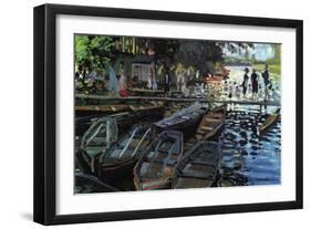 Bathers At La Grenoulli?-Claude Monet-Framed Art Print