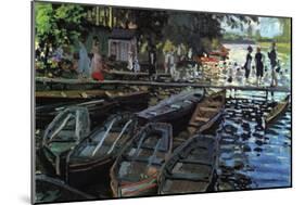 Bathers At La Grenoulli?-Claude Monet-Mounted Art Print