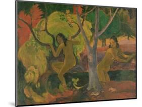 Bathers at Tahiti, 1897-Paul Gauguin-Mounted Giclee Print