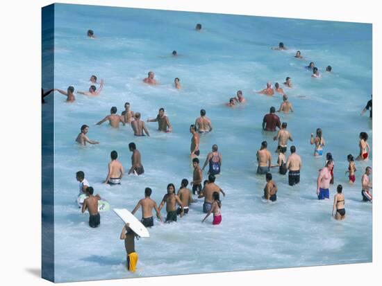 Bathers at Tamarama, Sydney, Australia-Robert Francis-Stretched Canvas