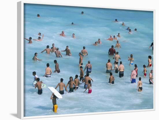 Bathers at Tamarama, Sydney, Australia-Robert Francis-Framed Photographic Print