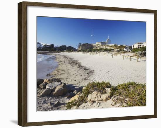 Bathers Beach and Round House, Fremantle, Western Australia, Australia, Pacific-Ian Trower-Framed Photographic Print