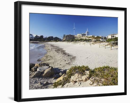 Bathers Beach and Round House, Fremantle, Western Australia, Australia, Pacific-Ian Trower-Framed Photographic Print