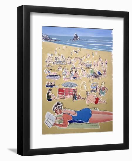 Bathers, Broadhaven Beach, Dyfed, 1995-Huw S. Parsons-Framed Premium Giclee Print