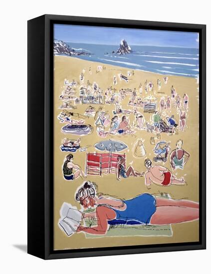 Bathers, Broadhaven Beach, Dyfed, 1995-Huw S. Parsons-Framed Stretched Canvas