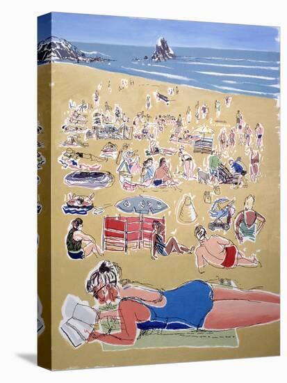 Bathers, Broadhaven Beach, Dyfed, 1995-Huw S. Parsons-Stretched Canvas