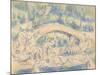 Bathers by a Bridge, 1900-06-Paul Cezanne-Mounted Giclee Print