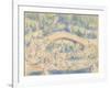 Bathers by a Bridge, 1900-06-Paul Cezanne-Framed Giclee Print