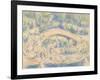 Bathers by a Bridge, 1900-06-Paul Cezanne-Framed Giclee Print