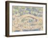 Bathers by a Bridge, 1900-06-Paul Cezanne-Framed Giclee Print