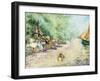 Bathers by the Side of a River; Les Baigneuses Au Bord De La Riviere-null-Framed Giclee Print