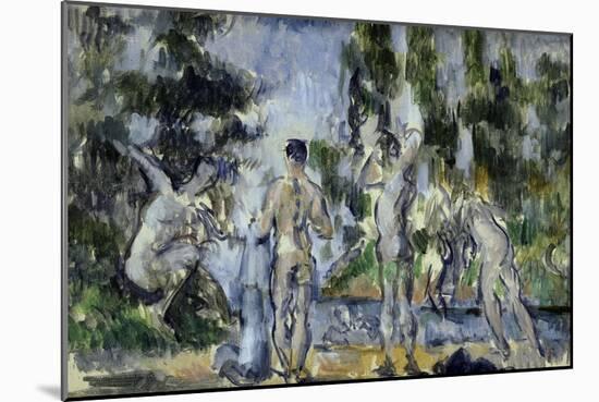 Bathers, c.1890-Paul Cézanne-Mounted Giclee Print