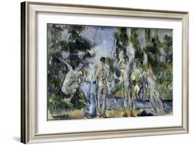 Bathers, c.1890-Paul Cézanne-Framed Giclee Print