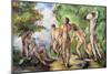 Bathers, c.1892-94-Paul Cézanne-Mounted Giclee Print