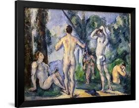 Bathers, C1890-Paul Cézanne-Framed Giclee Print