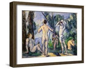 Bathers, C1890-Paul Cézanne-Framed Giclee Print