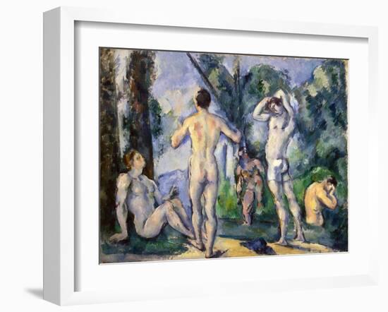 Bathers, C1890-Paul Cézanne-Framed Giclee Print