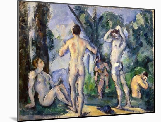 Bathers, C1890-Paul Cézanne-Mounted Giclee Print