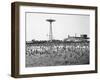 Bathers Enjoying Coney Island Beaches. Parachute Ride and Steeplechase Park Visible in the Rear-Margaret Bourke-White-Framed Photographic Print