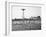 Bathers Enjoying Coney Island Beaches. Parachute Ride and Steeplechase Park Visible in the Rear-Margaret Bourke-White-Framed Photographic Print