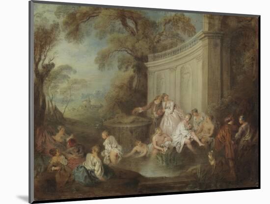 Bathers in a Park-Jean-Baptiste Joseph Pater-Mounted Giclee Print