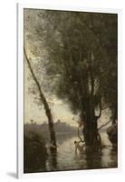 Bathers of the Borromean Isles, C.1865-70 (Oil on Canvas)-Jean Baptiste Camille Corot-Framed Giclee Print