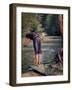 Bathers on the Bank of the Yerres, 1890 (Oil on Canvas)-Gustave Caillebotte-Framed Giclee Print