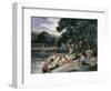 Bathers on the Banks of the Cure (Yonne)-Maximilien Luce-Framed Giclee Print