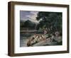 Bathers on the Banks of the Cure-Maximilien Luce-Framed Giclee Print