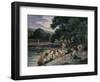 Bathers on the Banks of the Cure-Maximilien Luce-Framed Giclee Print
