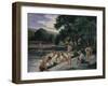 Bathers on the Banks of the Cure-Maximilien Luce-Framed Giclee Print