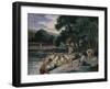 Bathers on the Banks of the Cure-Maximilien Luce-Framed Giclee Print