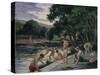 Bathers on the Banks of the Cure-Maximilien Luce-Stretched Canvas