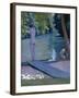 Bathers on the Banks of the River Yerres-Gustave Caillebotte-Framed Giclee Print
