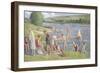Bathers on the Banks of the Seine-Maximilien Luce-Framed Giclee Print