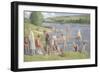 Bathers on the Banks of the Seine-Maximilien Luce-Framed Giclee Print