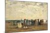 Bathers on the Beach at Trouville-Eug?ne Boudin-Mounted Giclee Print