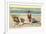Bathers on the Beach, San Diego, California-null-Framed Premium Giclee Print