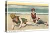 Bathers on the Beach, San Diego, California-null-Stretched Canvas