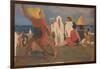 Bathers on the Lido, Venice (Serge Diaghilev and Vaslav Nijinsky on the Beac)-L?on Bakst-Framed Giclee Print