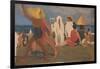 Bathers on the Lido, Venice (Serge Diaghilev and Vaslav Nijinsky on the Beac)-L?on Bakst-Framed Giclee Print