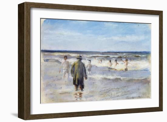 Bathers on the Seashore-Max Liebermann-Framed Giclee Print